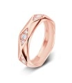 Triangular Shape with CZ Stone Silver Ring NSR-4033